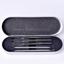 Load image into Gallery viewer, 5pcs Surgical Stainless Steel Blackhead Remover Pimple Comedone Extractor Tool Best Acne Removal Kit In Metal Case